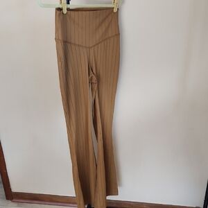 JoyLab Tan Brown Pinstripe Boot Cut Flare Stretch Pants